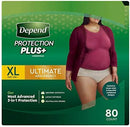 Depend Protection Plus Ultimate Underwear for Women S-M-L-XL