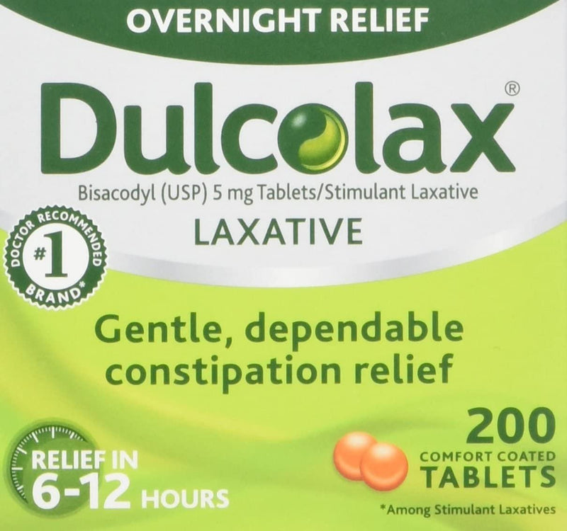 Dulcolax Laxative Tablets, 200 Count (Pack of 2)
