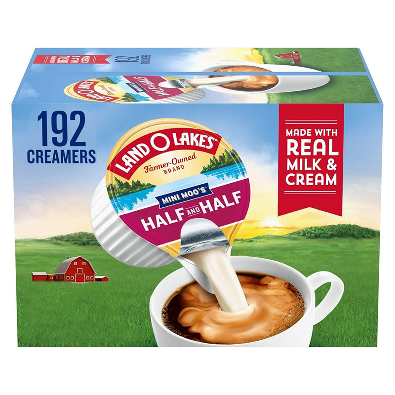 Land O Lakes Mini Moo’s Half & Half Creamer Singles, Shelf-Stable, 192 Count