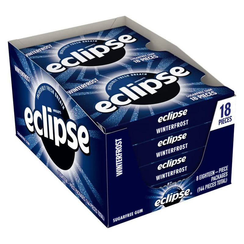 Eclipse Winter Frost Sugarfree Gum, 18 Piece (Pack of 8)