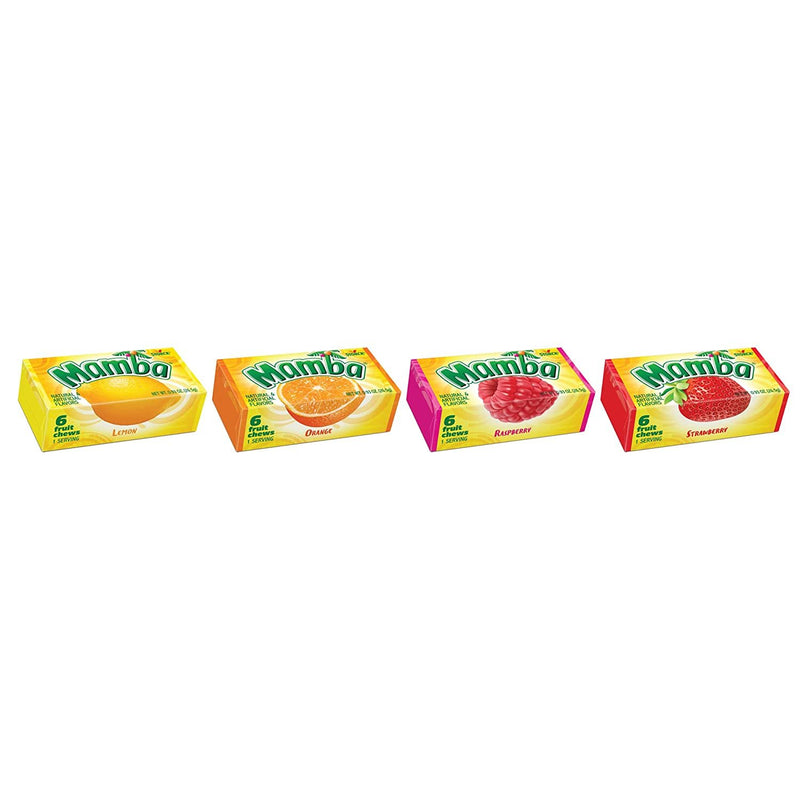Mamba Fruit Chews 2.80 Oz Three Brick Stick Pack Of 24 Sticks)