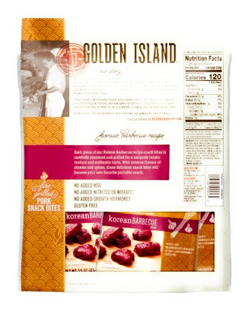 Golden Island Asian Tradition with a twist Snack Bites Smoked and Seasoned 1.5 Oz - 12 Pack