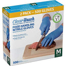 Clear-Touch Food Handling Nitrile Gloves, Medium, 500 ct