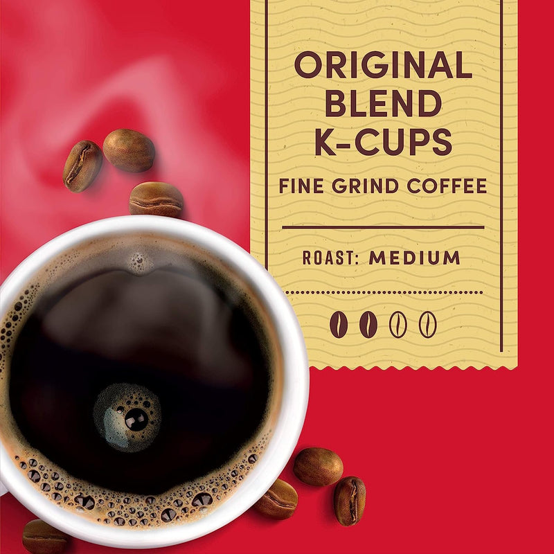Tim Hortons Original Blend, Medium Roast Coffee, Single-Serve K-Cup Pods Compatible with Keurig Brewers, 100ct K-Cups