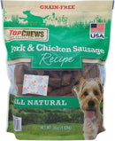 Top Chews Pork & Chicken Sausage Dog Treats 100% Natural 36 OZ