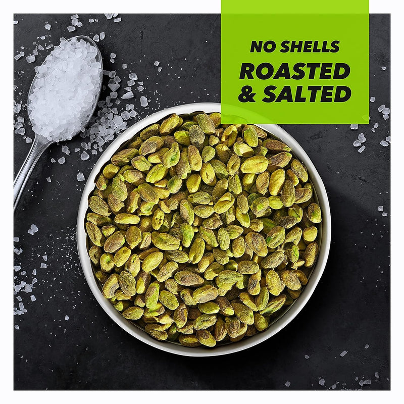 Wonderful Pistachios, No Shells, Roasted & Salted Nuts, 2.5oz (Pack of 8)