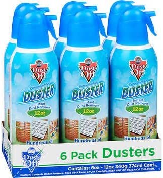 Dust-Off Professional Electronics Compressed Gas Duster, 12 oz, 6 ct