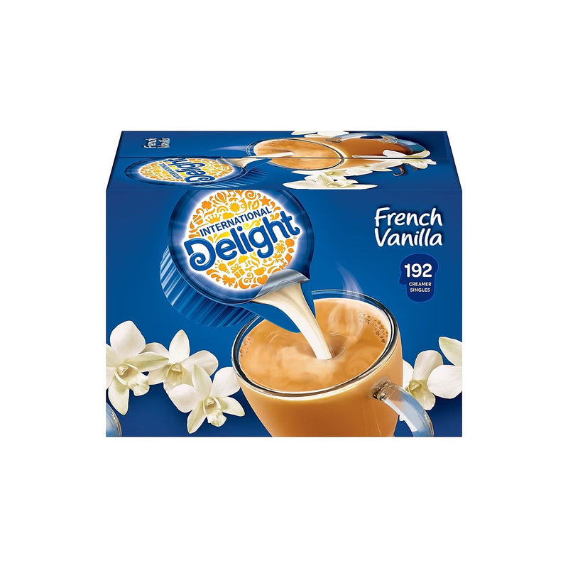 International Delight Creamer Singles French Vanilla - Single Serve Non Dairy Delicious Flavored Coffee Creamers For Home Offices Parties or Group Events - 192 Count