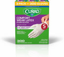 CURAD Comfort Wear Latex, Vinyl Exam Gloves