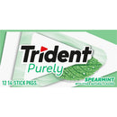 Trident Purely Spearmint Sugar Free Gum, 12 Packs of 14 Pieces (168 Total Pieces)