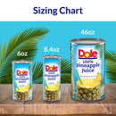 Dole 100% Pineapple Juice, 100% Fruit Juice with Added Vitamin C, 8.4 Fl Oz Cans, 24 Total Cans