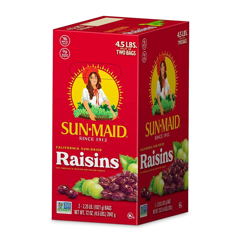 Sun-Maid California Raisins | 72 Ounce | Whole Natural Dried Fruit | No Artificial Flavors | Non-GMO | Vegan And Vegetarian Friendly