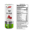 CELSIUS Sweetened with Stevia Sparkling Orange Pomegranate Fitness Drink, Zero Sugar, 12oz. Slim Can, 12 Pack
