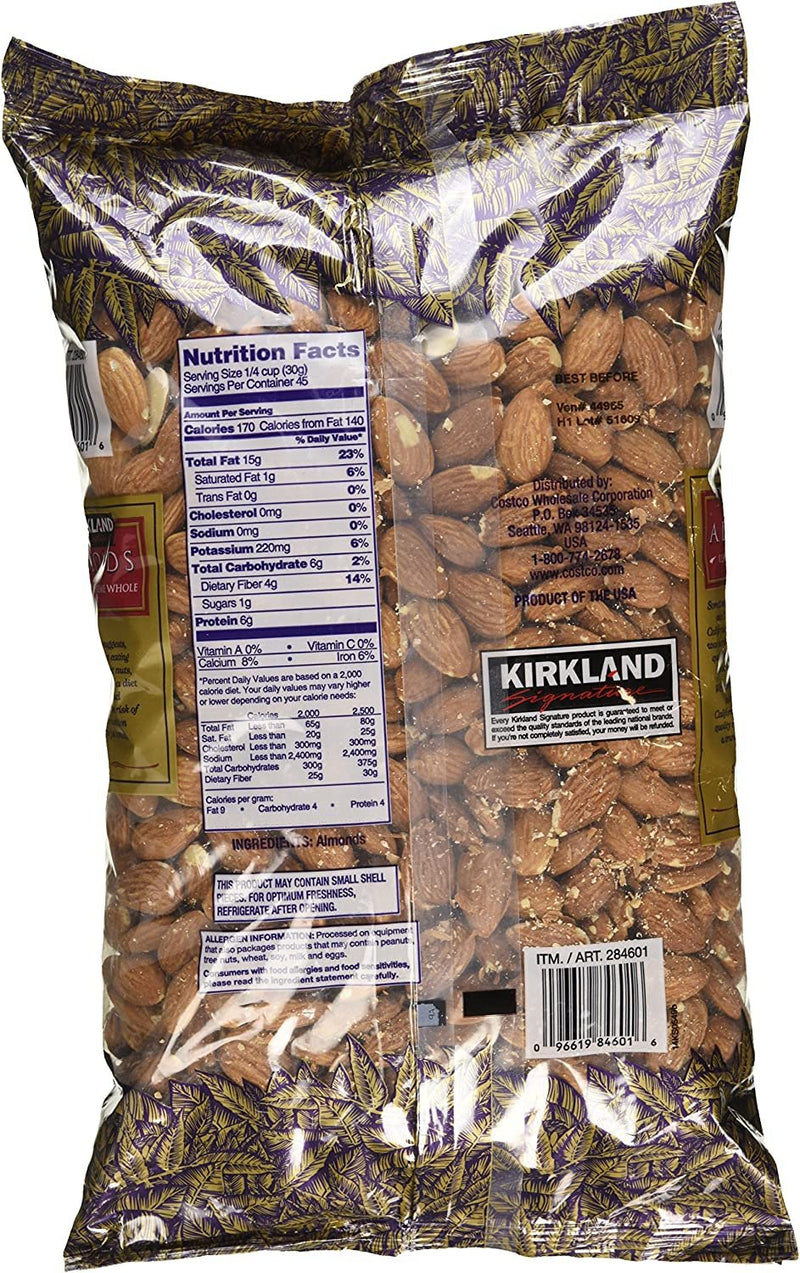 Kirkland Signature Supreme Whole Almonds, 3 Pound