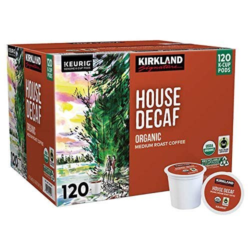 Kirkland Signature Organic House Decaf Coffee K-Cups, 120 Count