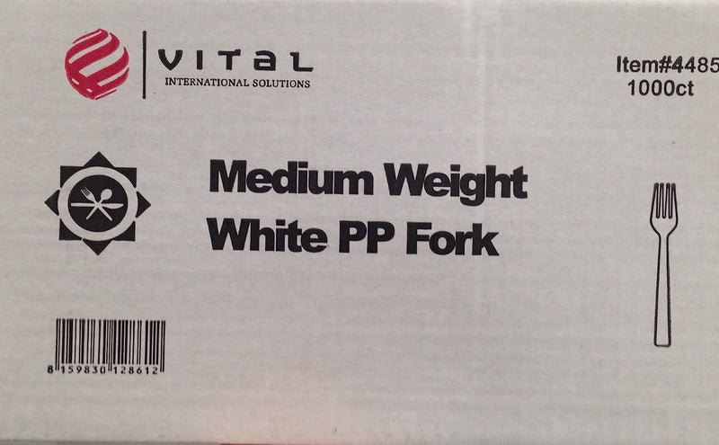Ruma Packaging 4485 Medium Weight Plastic Fork, 1000 ct