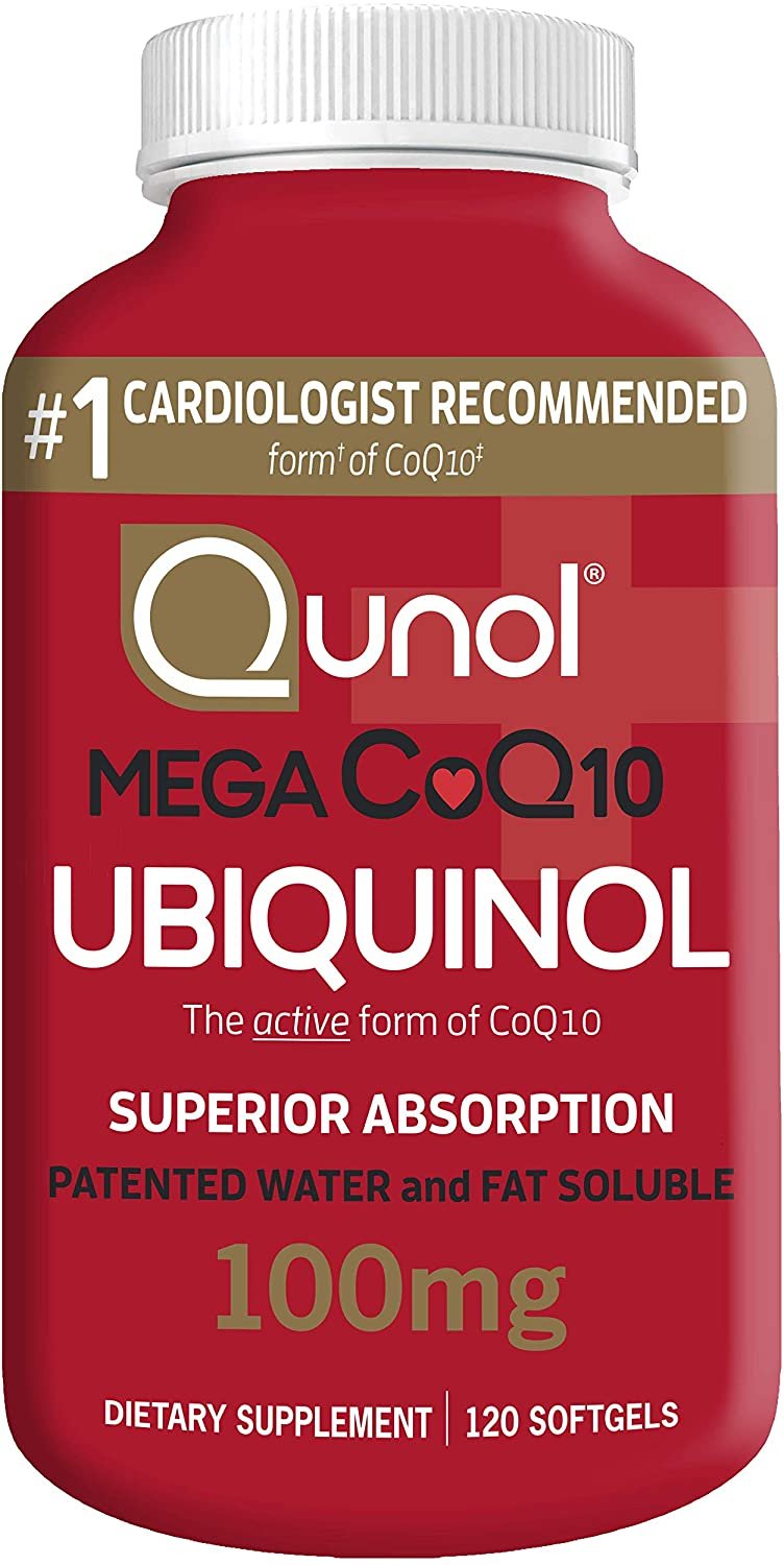 Qunol Mega Ubiquinol CoQ10 100mg, Superior Absorption, Patented Water and Fat Soluble Natural Supplement Form of Coenzyme Q10, Antioxidant for Heart Health