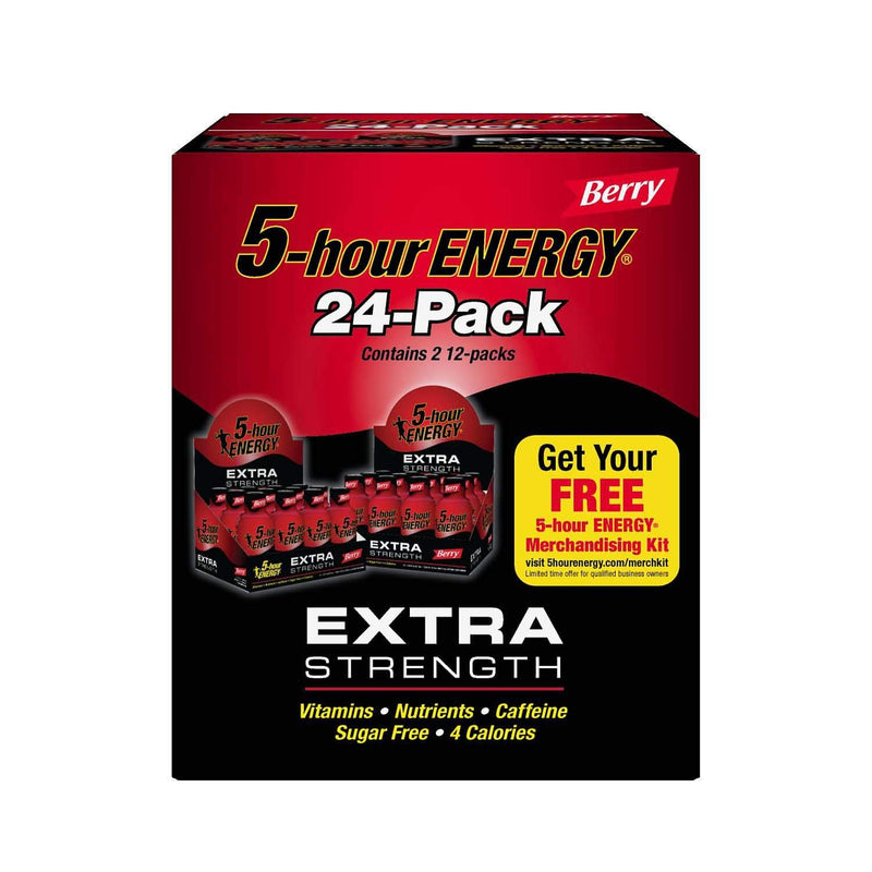 5-Hour Energy Extra Strength Beverage (24/1.93 Fl Oz) Net Wt 46.32 Fl Oz, (), Black