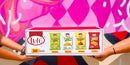 Lulu Plantain Chips Variety Box - 30 assorted bags - 12 Lemon, 10 salted, 4 chili, 4 sweet - VEGAN - 2.5 Ounce - Always Crunchy