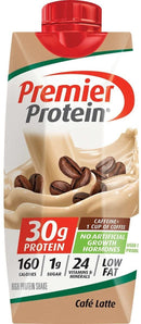 Instant Savings Premier 30g Protein PLUS Energy and Immune Support Shakes, Cafe Latte, 11 fl oz, 18-pack