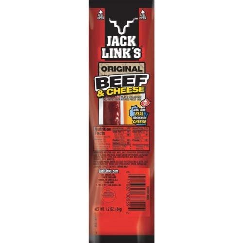 Jack Links 01139 Cheese & Beef Stick, 1.2-oz. - Quantity 16