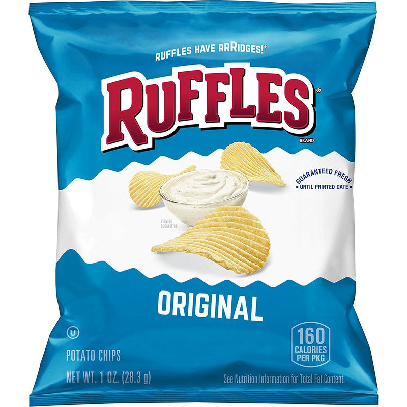 Fritos Ruffles Original Potato Chips 1 Ounce Bag, 36 Ounce