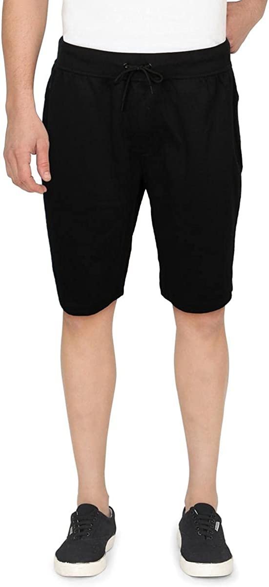 Ideology Mens Black Relaxed Fit Cotton Shorts L