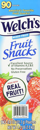 Welch's Welchs Mixed Fruit Snacks, 90 ct, 4.5 Lb