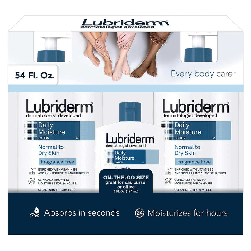 Lubriderm Daily Moisture Lotion Fragrance Free 3-pack