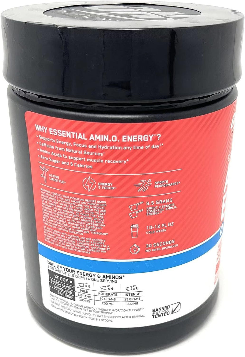 Optimum Nutrition Essential Amino Energy + Electrolytes, Strawberry Burst, 72 Servings