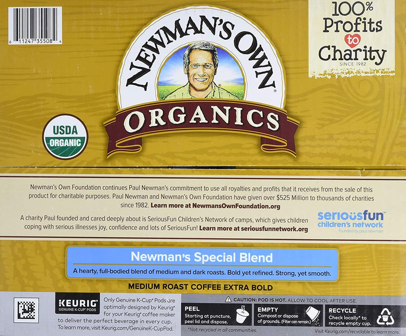 Newman's Own Special Extra Bold Blend Coffee Single-Serve K-Cups, Medium Roast, 100 Count (Packaging May Vary)