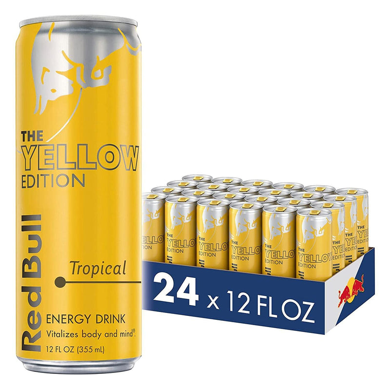 Red Bull Energy Drink, Tropical, Yellow Edition, 12 fl oz (24 Pack)